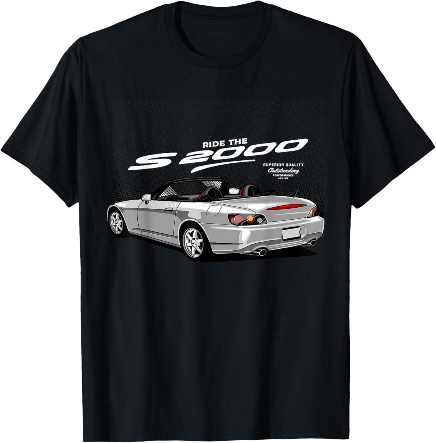 S2000 White JDM Graphic Retro Tuner Car Drift Racing Gift Unisex T-Shirt S