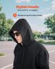 Women Pullover Hoodie, Medium Size, Fleece Long Sleeve Comfy Casual Basic Pullover Hooded Sweatshirt, Warm & Skin-friendly, Practical & Trendy, Black