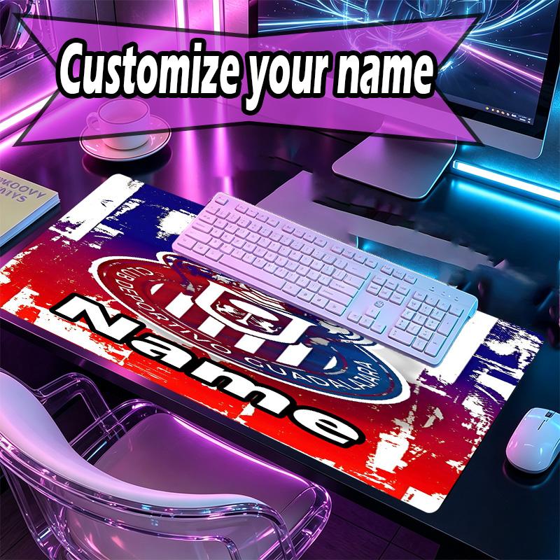 Kişiye Özel İsimli Club Deportivo Guadalajara Desenli Mouse Pad, Dizüstü Bilgisayar Masa Matı, Ev İçin Dekoratif Masa Matı Klavye Altlığı Hediye