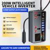 Transformer Portable Power Usbtypec Chargers Socket Voltage Detection 200w Power Adapter Car Inverter 12v24v To 220v Converter Digital Display