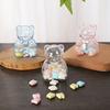 Bear-Shaped Candy Box Large Capacity Clear Plastic Storage Container Reusable Decorative Candy Storage Jar