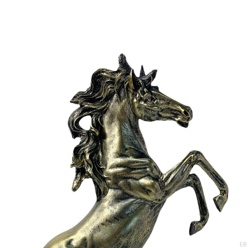 Dekorativní figurka koně pro domov, Sběratelská pryskyřičná socha Knihovna