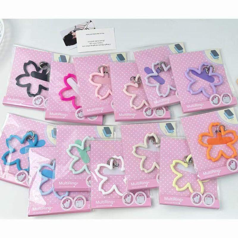13 Colors Cherry Blossom Flower Mobile Phone Lanyard Strap Soft Silicone Small Pendant Decoration Gift For
