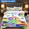 3PCS Cartoon Characters Dandy Collage Bedding Set,Including 1pc Duvet Cover And 2pcs Pillowcases Perfect for Bedroom, Dormitory, Fan Christmas gift