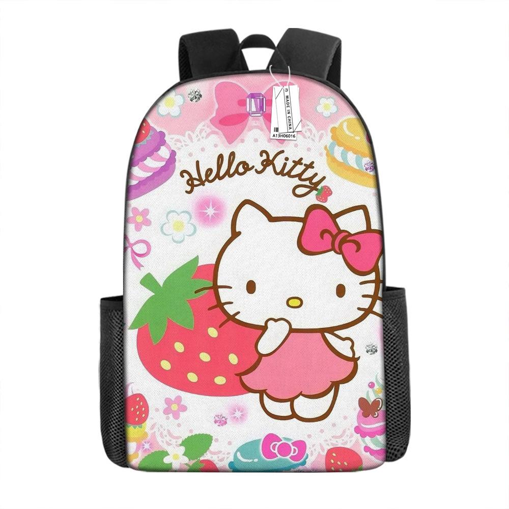 Hello Kitty Cartoon Backpack Ello Kitty Schoolbag Digital Printing Backpack