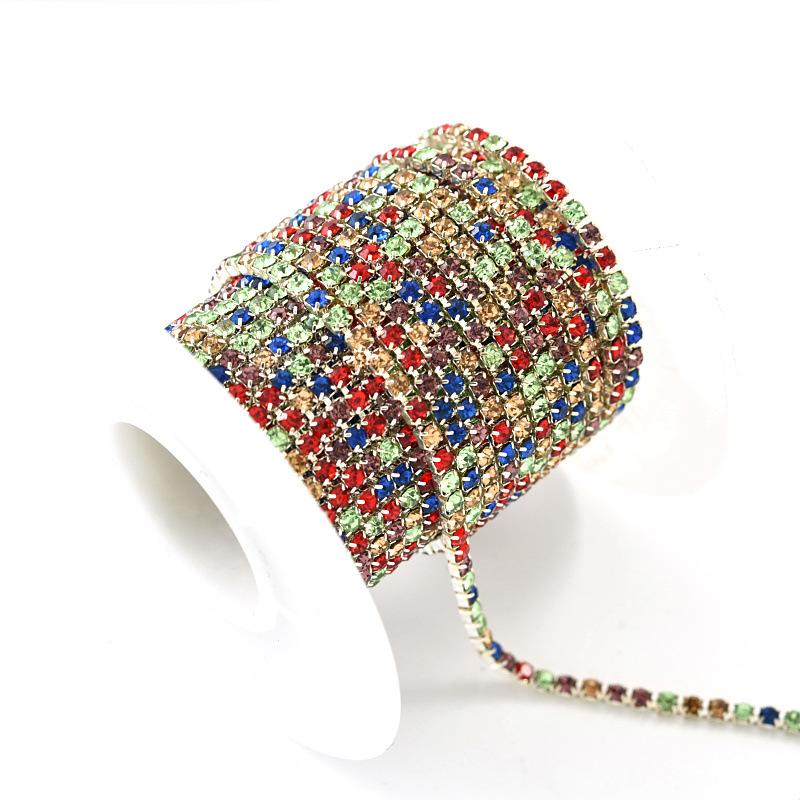 Crystal Rhinestone Chain, Glass Dense Claw Chain, Clothing Accessories Diy Wedding Accessories, Decorative Accessories