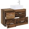 Bathroom Furniture Set 2 pcs Reclaimed Wood Effect Particleboard