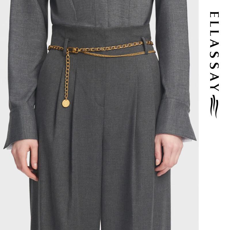 ELLASSAY Women's High-Waisted Straight-Leg Casual Pants