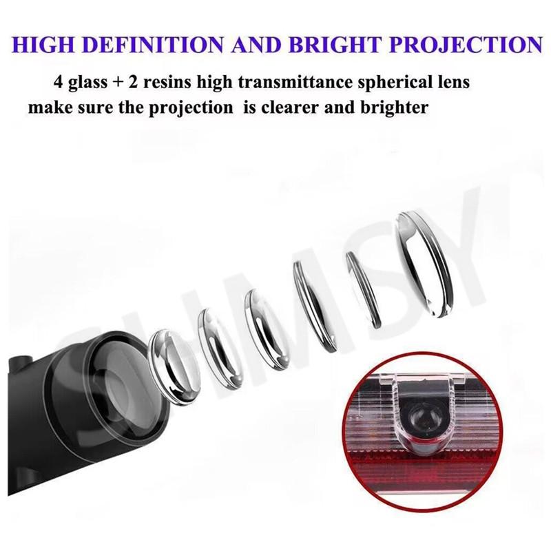 ZDFVU1 2X Angels Wings Projector Car Door LED Light For VW Passat Golf CC Scirocco Touareg Sharan Teramont T-ROC Arteon Phideon Touran