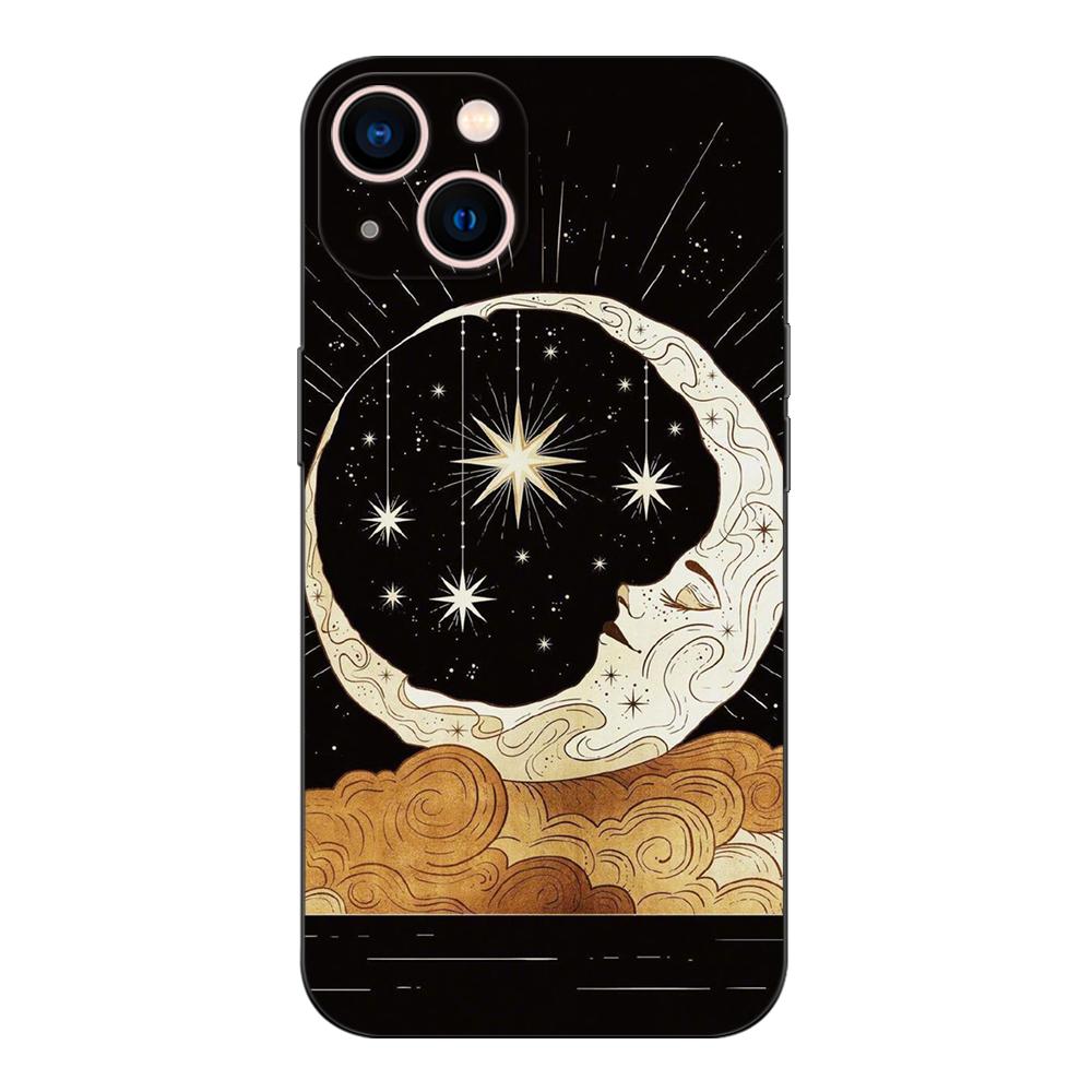 Black Tpu Case For Xiaomi mi 11i 5G Redmi Note 11 11S Pro PLUS 4G 5G Cover The Whimsy of the Moon