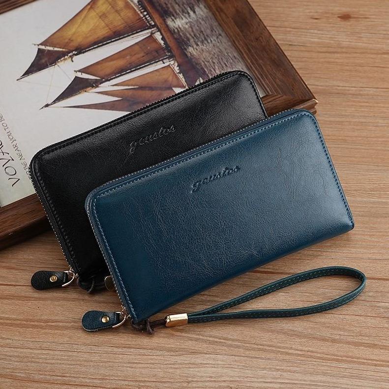 Women RFID Blocking Long Wallet PU Leather Clutch Wallet Large Capacity Zipper Around Wristlet Purse Card Holder Phone Wallet