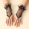 Evening Dinner Lacy Gloves Proms Gloves Lace Fingerless Gloves for Opera Women Lady Theme Proms Costume