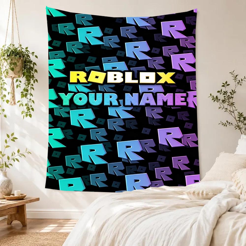Roblox Custom Wall Tapestry Gift Personalized Tapestry Non-Fading Color Ideal for Home Decor Ideal for All Seasons Gifts For Family Or Friends