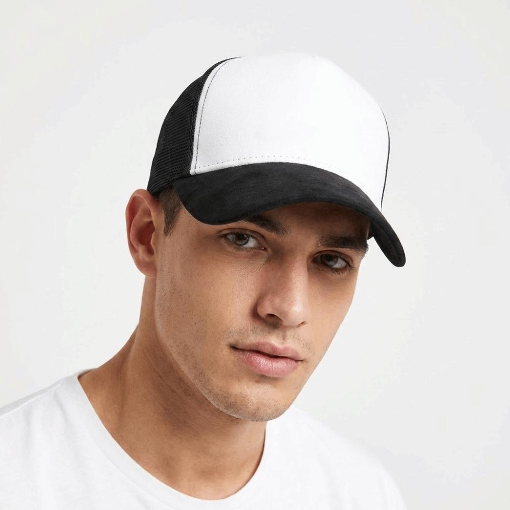 Fashion Suede Mesh Peaked Cap Adjustable Hollow Men Baseball Hat Cotton Polyester Women Sunshade Hat Beach