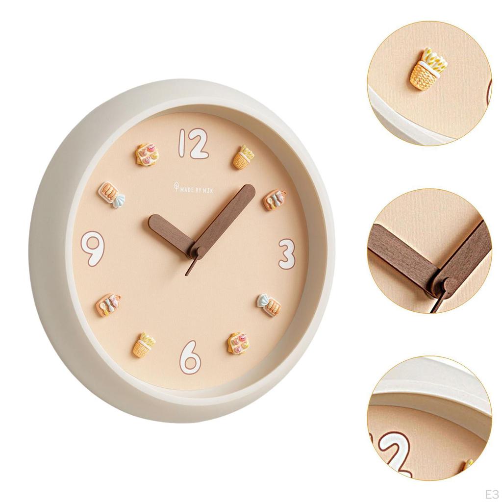 12''wall Clock Decorative Easy Read Modern Cute Compact Timepiece Wall Ornament for Farmhouse