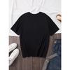 Letter Printed T-Shirt, Short Sleeved Round Neck Casual Top, Summer and Spring, Women'S Oversized Clothing