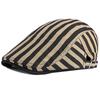 HT5058 Mens Berets Women Spring Summer Sun Cap Artist Painter Beret Hat Male Female Ivy Flat Cap Adjustable Striped Beret Caps