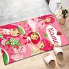 Custom Strawberry Princess Mat Personalized Name, Polyester Washable Indoor Entryway Rug, Gift for Christmas, Easter, Thanksgiving Day