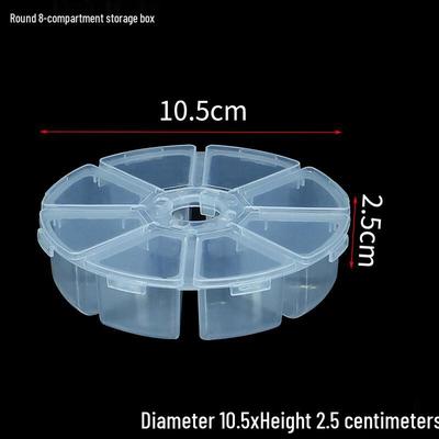 Plastic Round Storage Box with 8 Compartments