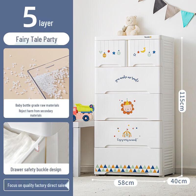 Yeya Fairy Tale Party 5-Tier Storage Cabinet