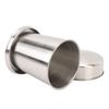 Stainless Steel Collapsible Cup Outdoor Travel Camping Portable Folding Cup with Keychain for Picnic Hiking 250ML