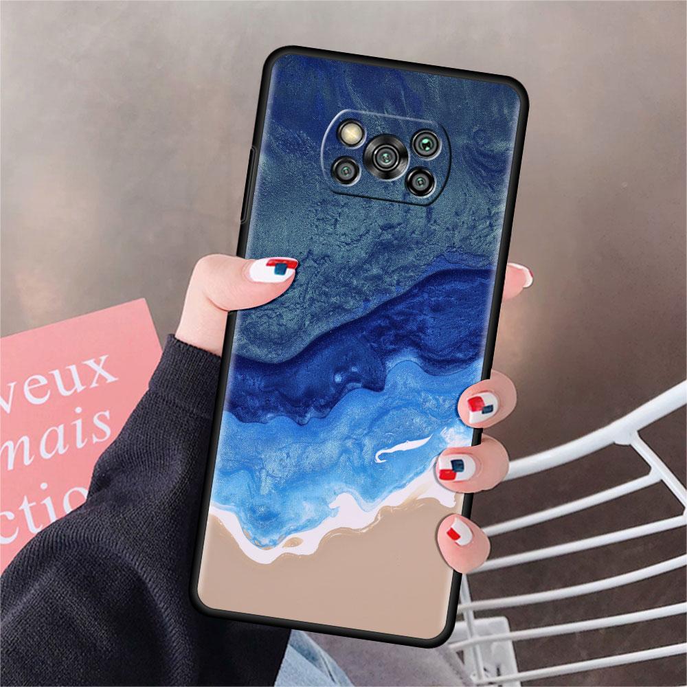 Husă Pentru Xiaomi Mi Poco X3 NFC X4 Pro F3 F4 GT M4 M3 F1 C40 11 Lite 11T Silicon Moale Funda Acoperire Telefon Marmură Artă Estetică