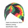 Hat Stylish Color Printing Polyester Women Turban Hat for Daily Wear
