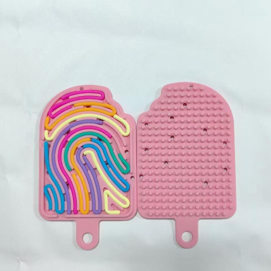 Kids' Space-Themed Sensory Ice Cream Puzzle Board