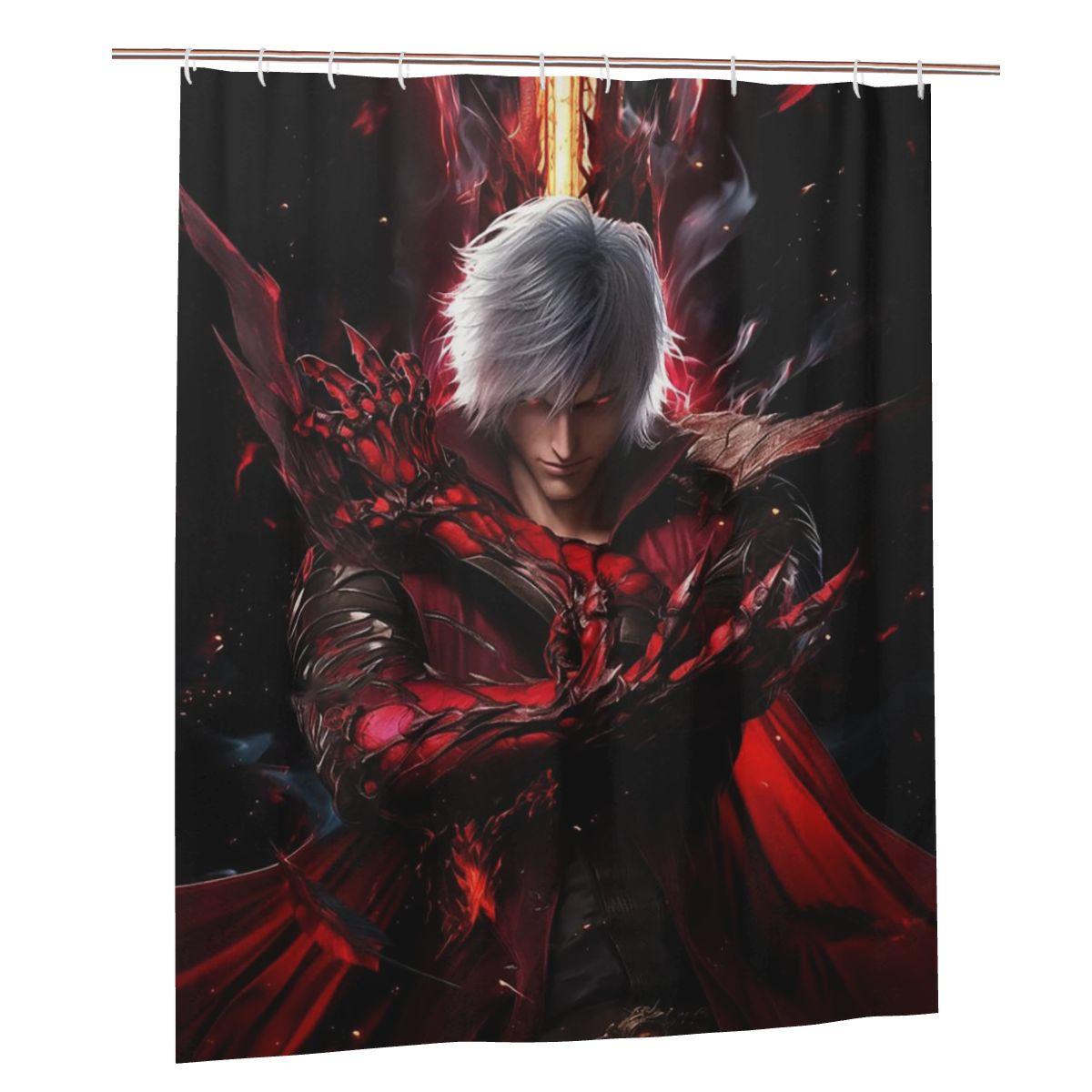 

Devil May Cry Gameshower Curtain Bathroom Polyester Waterproof Bath Curtains With Hooks W60H190(CM)-1 Pcs