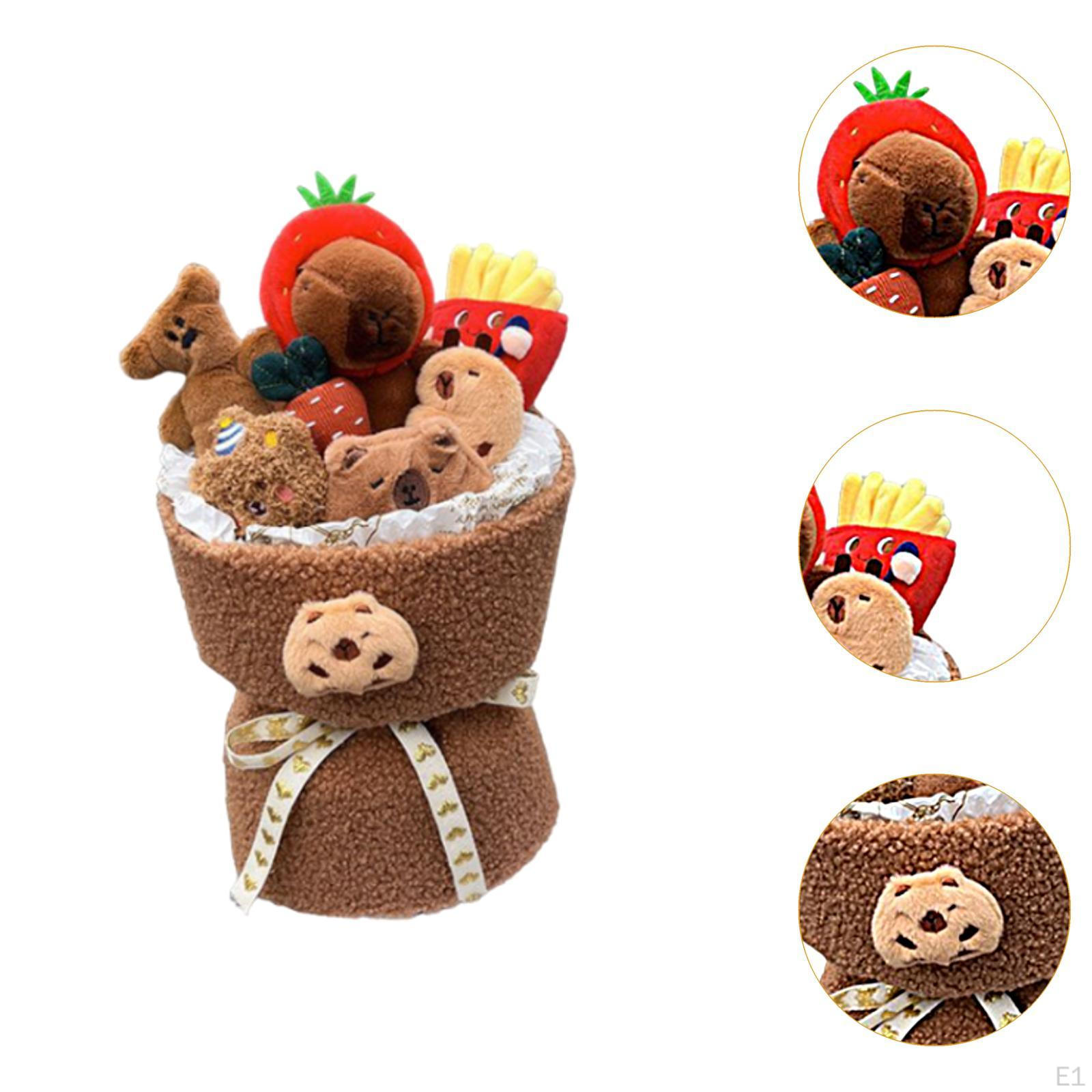 Плюшевая кукла с цветами ручной работы Style A — фото 2