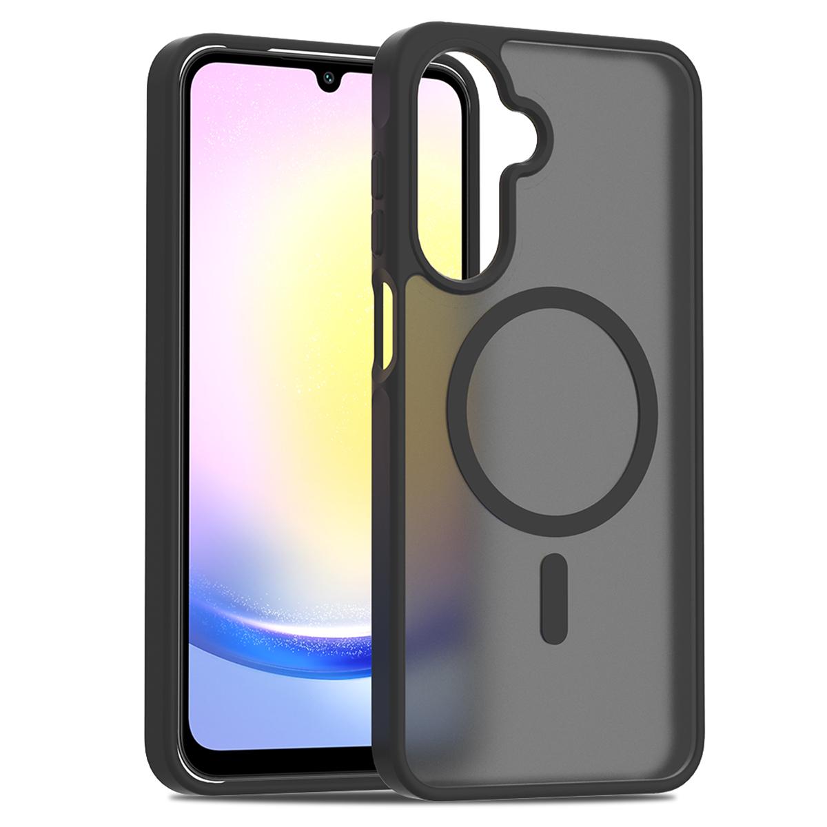 

Чохол для Samsung Galaxy A26 5G Сумісний з MagSafe TPU Рамка Акрилова Задня Кришка Телефону Шкіра На Дотик Black