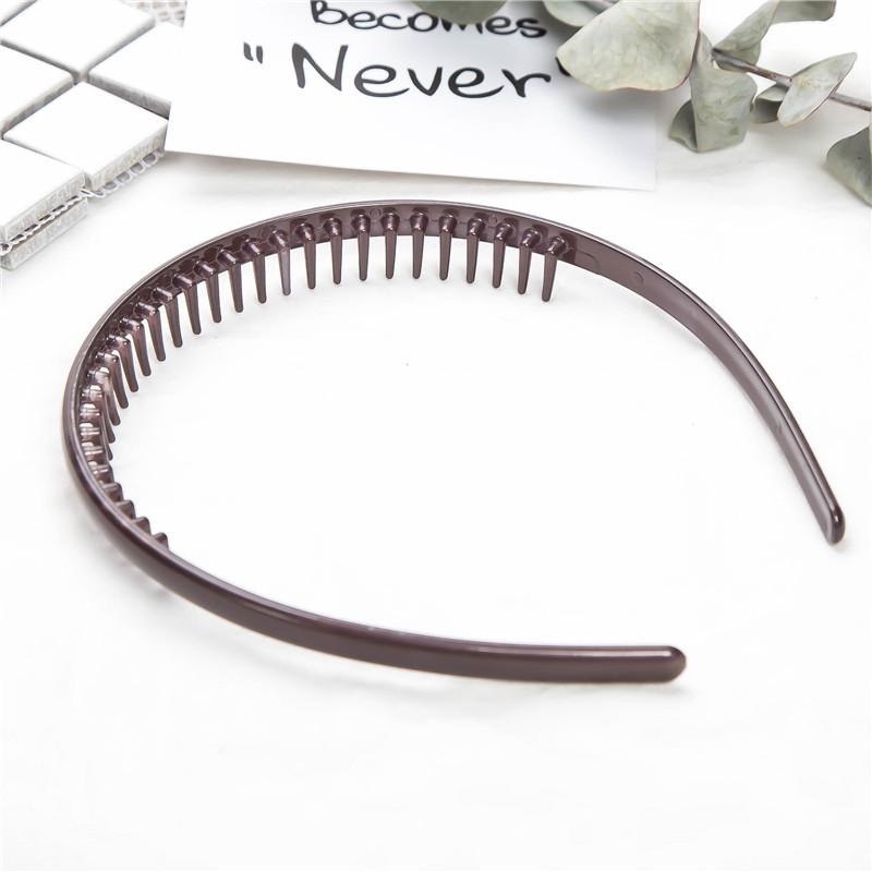 Nova Moda Elásticos Impermeáveis Faixas de Cabelo Aro de Cabelo Dentado para Adultos Grande Lavar o Rosto Larga Faixa de Cabelo de Plástico Inquebrável