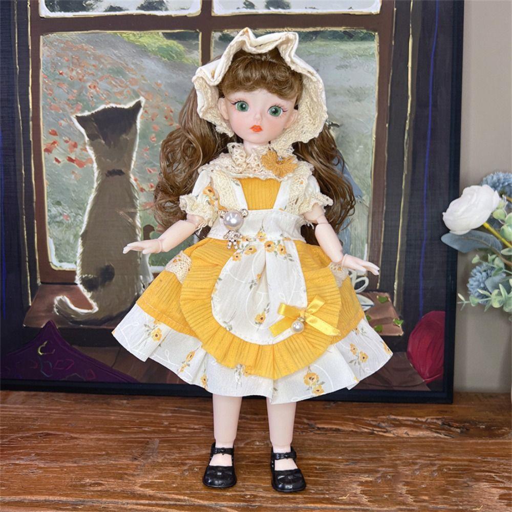 30cm Girl Birthday Gift Doll Princess Dress Multi-Joint Movable Doll Outfit Set BJD Doll Clothes