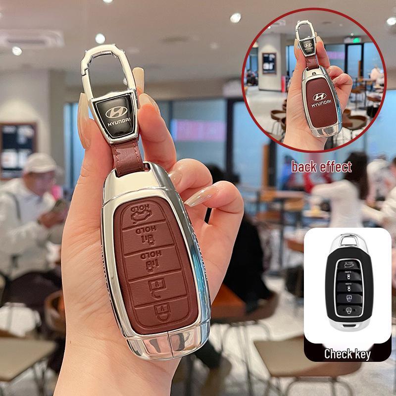 Metal Leather Protective Key Cover for 2021-22 Beijing Hyundai Custu