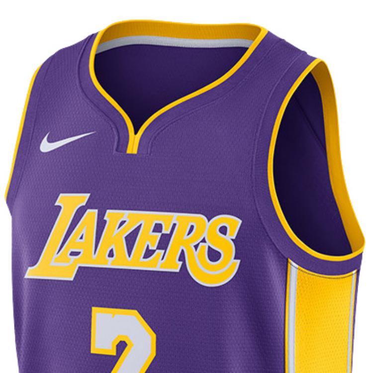 Nike NBA Sport Basketball Trikot Fan Edition 17-18 Saison Los Angeles Lakers Lonzo Ball Nr.. 2 Herren Tops Lila 864483-506