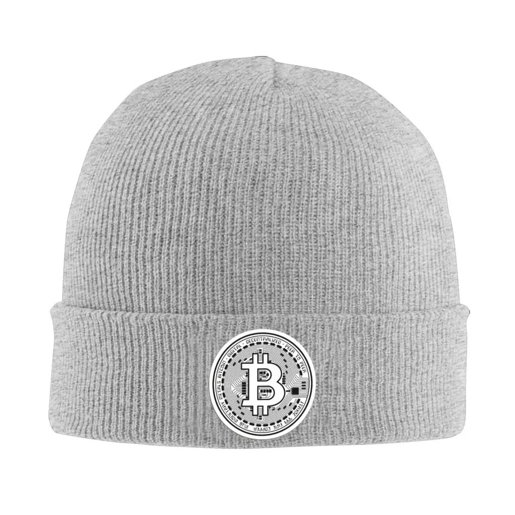 Bitcoin BTC Crypto Currency Warm Knitted Cap Fashion Bonnet Hat Autumn Winter Outdoor Beanies Hats for Unisex Adult