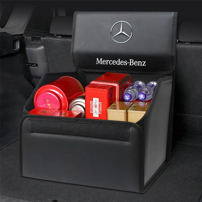 GLC GLB Úložná taška do kufru auta Organizér Kožená krabička na ukládání pro Mercedes Benz AMG W203 W206 W220 W205 W211 W212 W201 W210 W108
