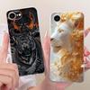 For iPhone 16e 16 Plus 16 Pro Max / SE 2025 Phone Case Chinese Dragon Cute Cat Cartoon Pattern Casing Soft Clear Silicone Cover