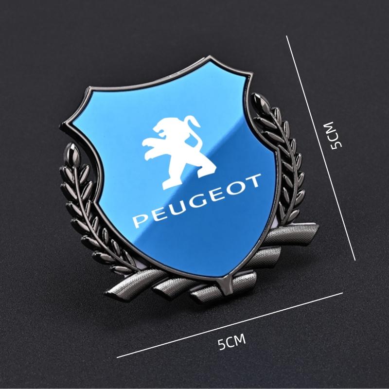 3D Metal Shield Styling Badge Car Stickers Exterior Parts Auto Accessories For Peugeot 206 307 308 3008 207 208 407 508 107
