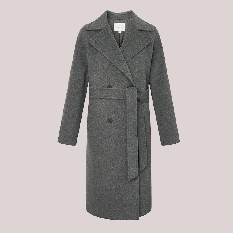 HAZZYS Women's Autumn/Winter Loose Belted Mid-Length Coat