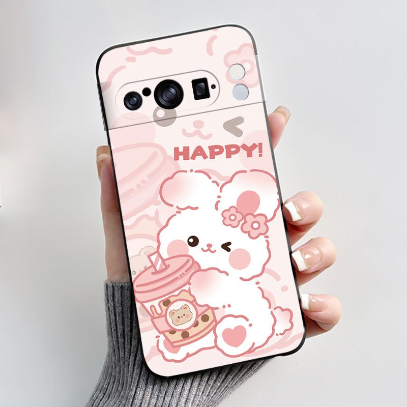 

Case For Google Pixel 8 Pro Soft Silicone Black Case Cool Style Trendy Pattern Black Rose, Red Rose Shell Shockproof Casing Google Pixel 8 Pro