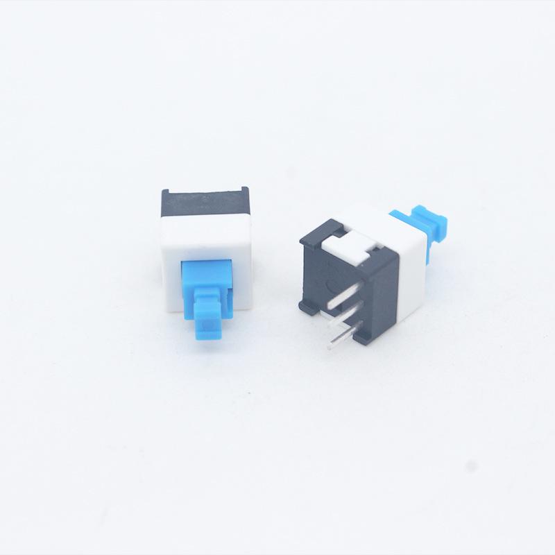 High Head 7x7 Self-Locking Key Switch, Single/Double Row, 3/6-Pin