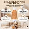 Plush Squeaky Double Bone Chicken Leg Dog Toy Durable Chew Resistant for Small Medium Dogs Pet Supplies