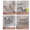 Two Layer Punch-Free Towels Holder Bar Bathroom Storage Rack Towel Rack Organizer Wall-Mounted Towel Shelf
