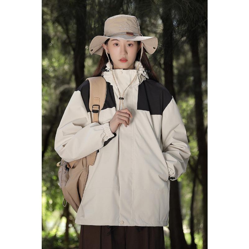 Spring and Autumn Jackets Men's and Women's Jackets Removable Windproof and Waterproof Mountaineering Suits Travel Suits Mountain Climbing Jackets