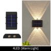 LED Solar Wall Lamp Outdoor Waterproof Up And Down Luminous Lighting Garden Decoration Solar Lights Stairs Fence Sunlight Lamp