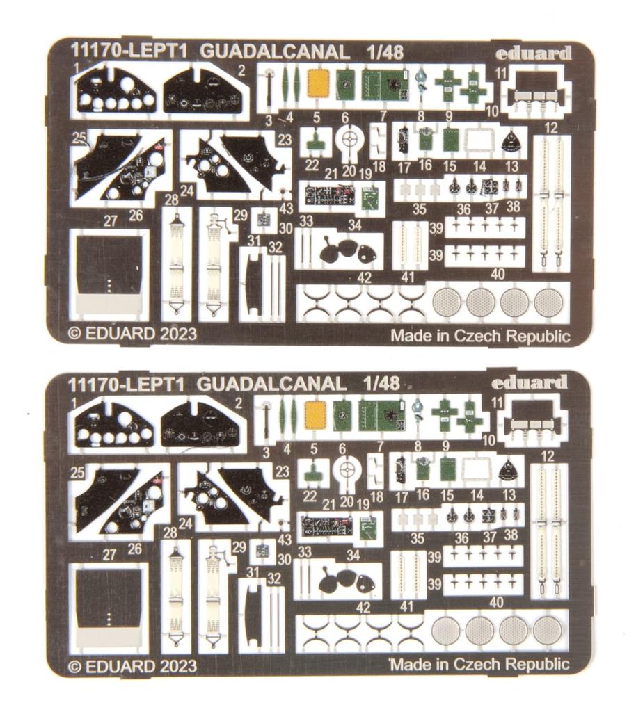 Eduard Dual Combo Limited Edition US Navy Guadalcanal Plastic Model EDU11170 1/48 F4F-4