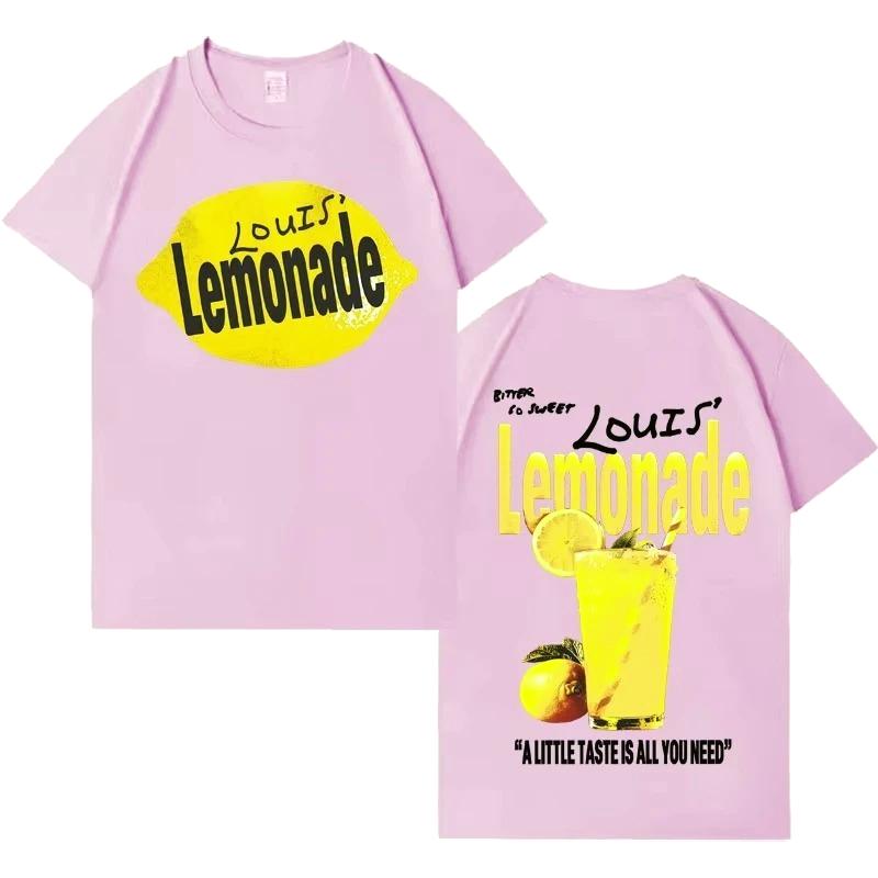 Rapper Louis Tomlinson Lemonade Tour Hip Hop T Shirt Men's Fashion Short Sleeve T-shirt Fans Pop Streetwear Teenagers
