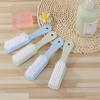 Plastic Small Shoe Cleaning Brush with Soft Bristles, Long Handle, and Hanging Design