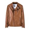 Autumn and Winter Men's Leather Jacket Leather Jacket Locomotive PU Leather Velvet Casual Handsome Jacket
